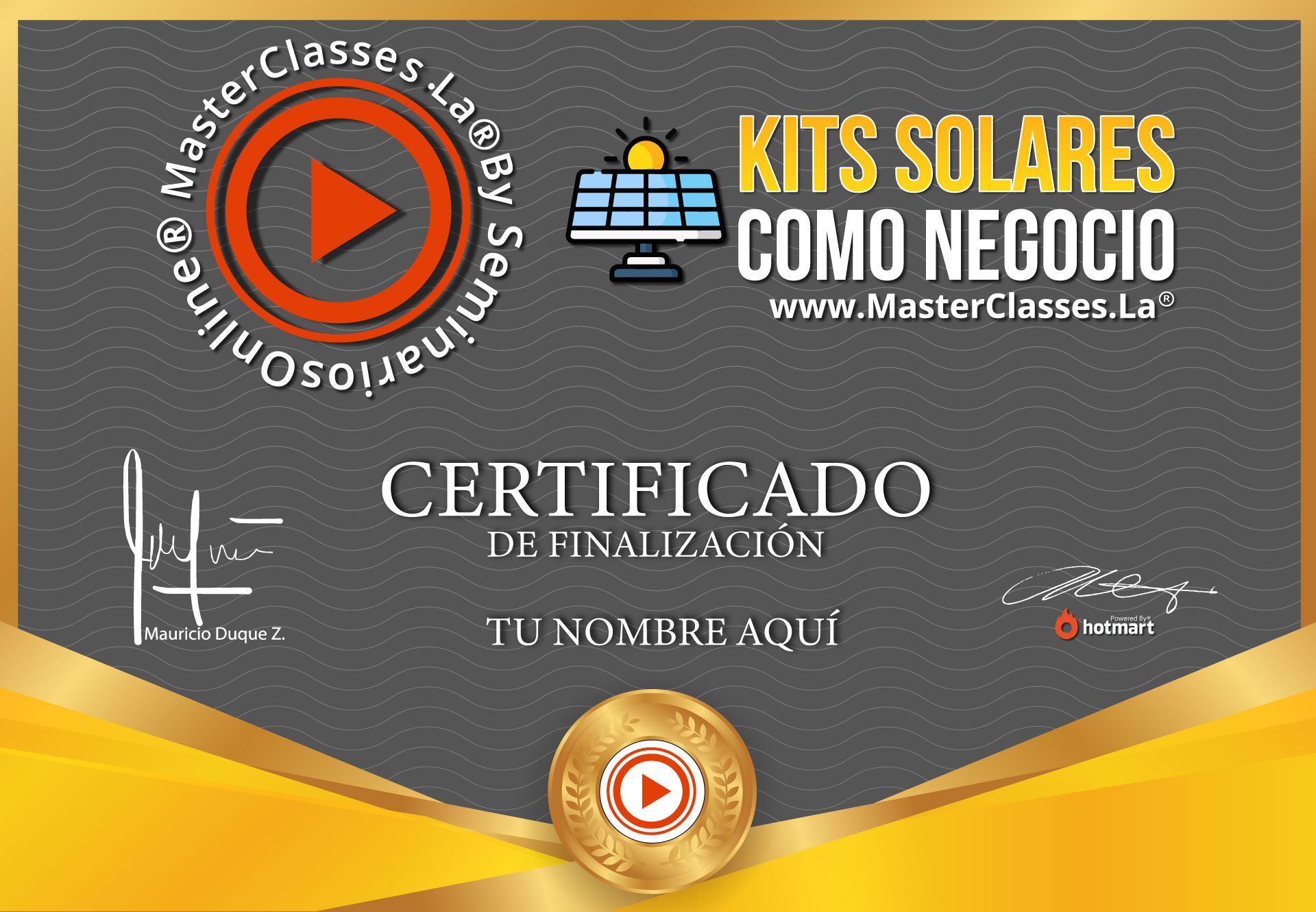 Certificado Kits Solares como negocio