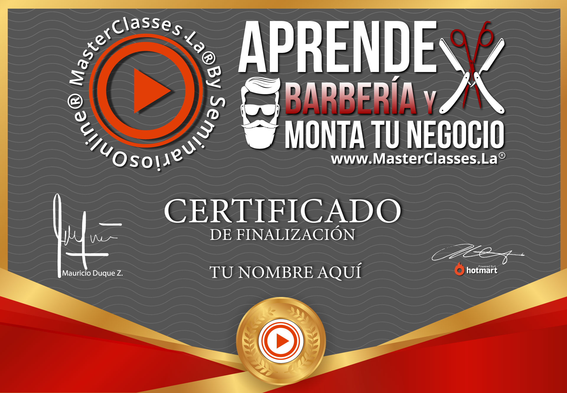 Certificado Aprende Barbería Y Monta Tu idea de Negocio