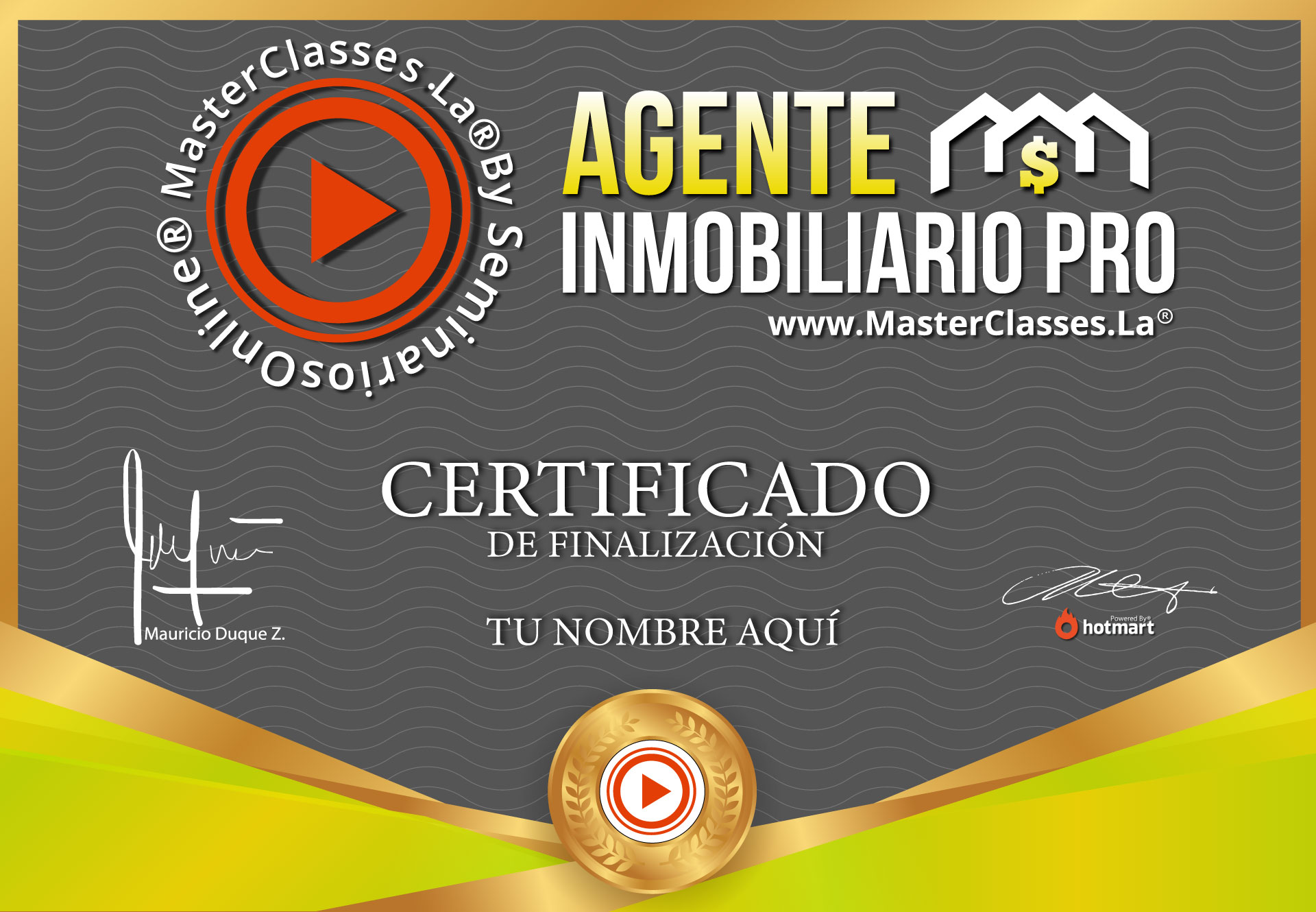 Certificado Como ser Agente Inmobiliario Pro