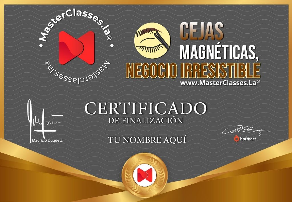 Certificado Cejas Magneticas como idea de negocio