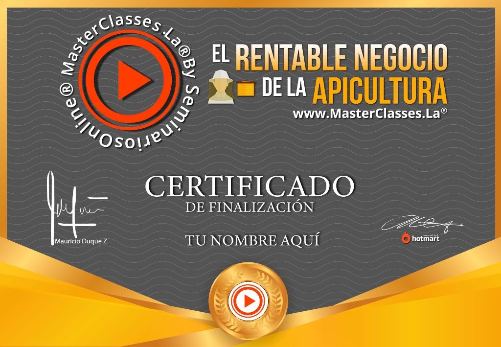 Certificado El negocio de la apicultura