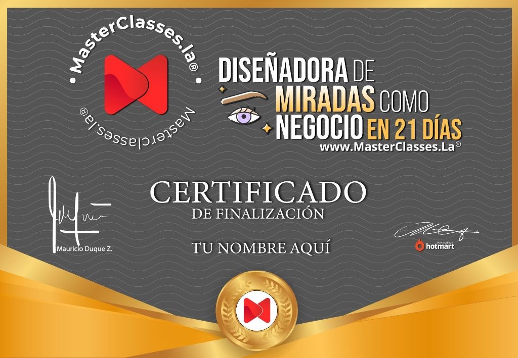 Cert Disenadora de Miradas Como Negocio en 21 Días