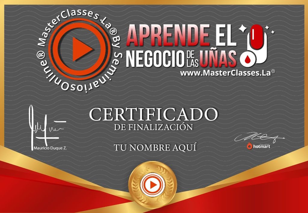 Certificado Aprende el Negocio de las Uñas